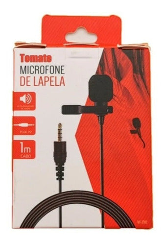 Microfone Lapela Celular Smartphone Youtuber Tomate Mt-3302