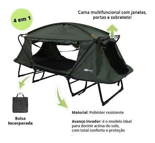 Cama para Camping Tatu Solteiro NTK