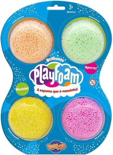 4 Pack Sparkle Massa Foam De Modelar Playfoam Toyng 040050