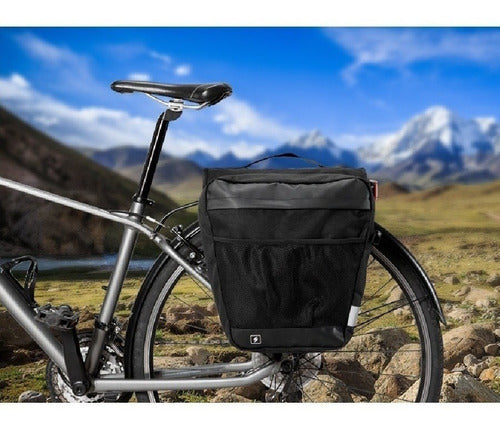 Bolsa Alforge Duplo Grande Bike Bagageiro Traseiro Skin 28l