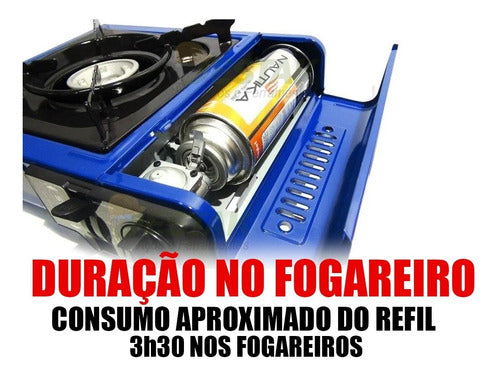 12 Latas Refil Gás Campgás Ntk 227g P/ Fogareiro Maçarico