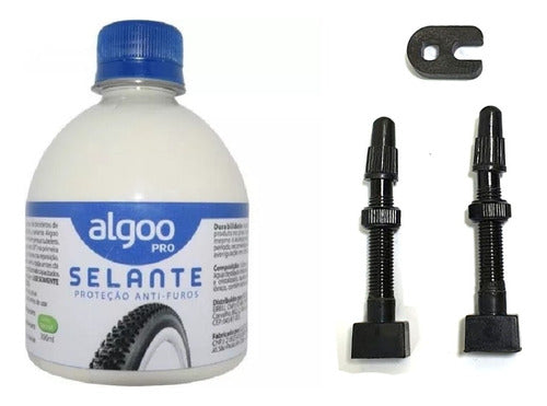 Kit Tubeless 300ml Fita De Aro 25mm Válvula 48mm Absolute