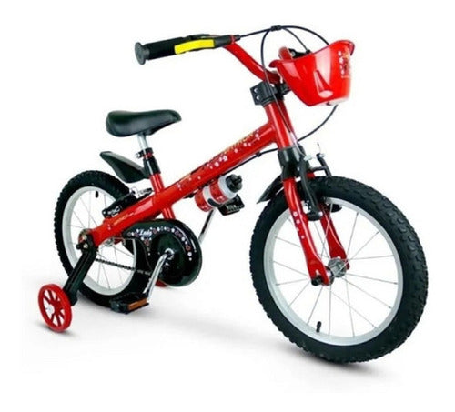 Bicicleta Infantil Nathor Aro 16 Bella Vermelha Feminina