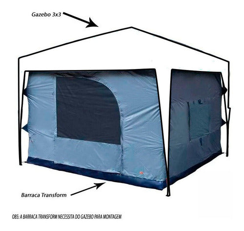 Barraca Camping Ntk Transform 5 ou 6 Pessoas para Acampamento Gazebo Tenda Trixx