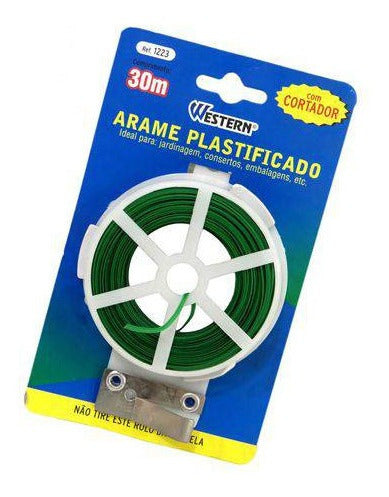 Arame Plastificado Carretel Verde 30m Cortador Western