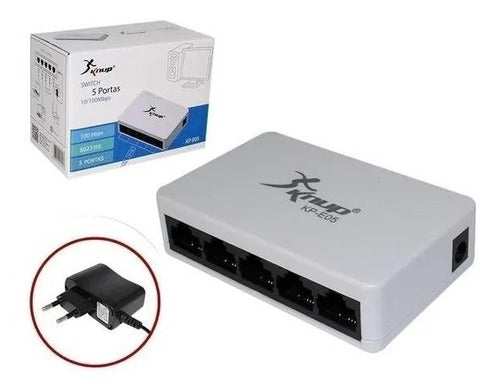 Switch Hub 5 Portas De 10/100mbps Kp-e05a Knup