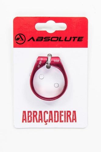 Abraçadeira Bike Canote Selim 31,8mm Absolute Vermelha