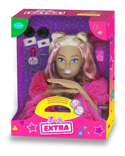 Busto Barbie Styling Head Extra Com 12 Frases Mattel Pupee