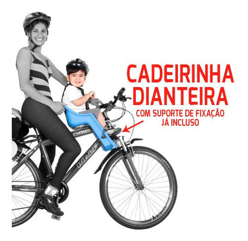 Cadeirinha Criança Bicicleta Dianteira Kalf Baby Bike Verm