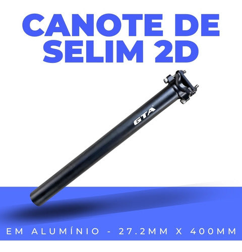 Canote De Selim Alumínio 2d Forjado 27.2 X 400mm Preto