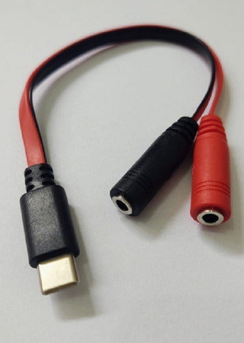 Cabo Adaptador De Áudio 2 - P2 x Tipo C Tb-1446