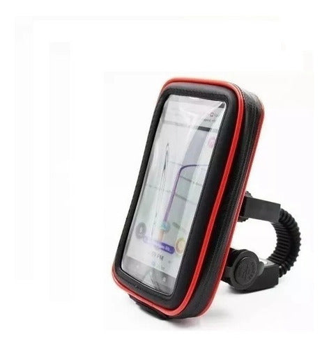 Case Impermeável Suporte Guidão De Bicicleta Moto Celular