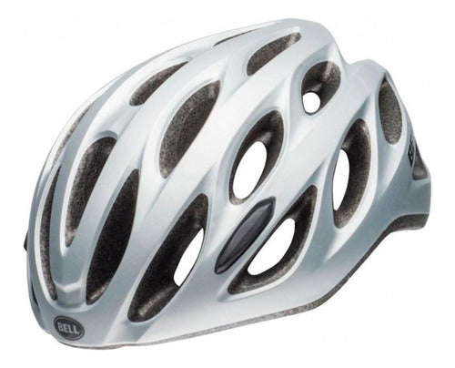 Capacete Bike Ciclismo Bell Tracker R Prata Fosco 54-61cm - Prata - Único