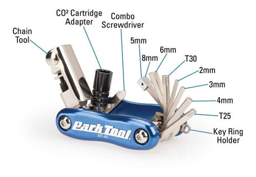 Canivete Com Ferramenta Para Bike Park Tool Mt-40 13 Funções