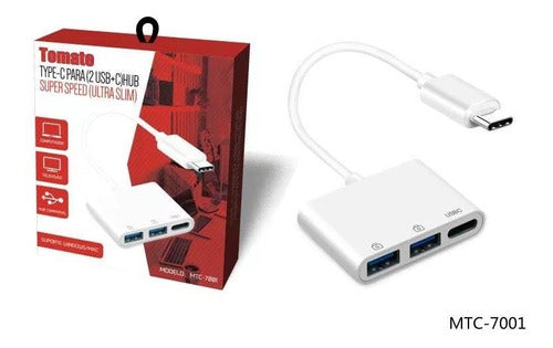 Adaptador Usbc Tipo C Otg 2usb S20fe S21 Note Macbook