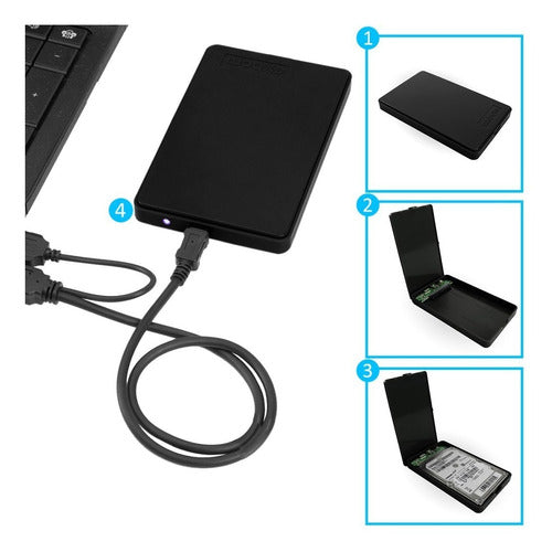 Case Gaveta Hd Ssd Externo Notebook Sata2.5 Usb 2.0 Cghd-20b