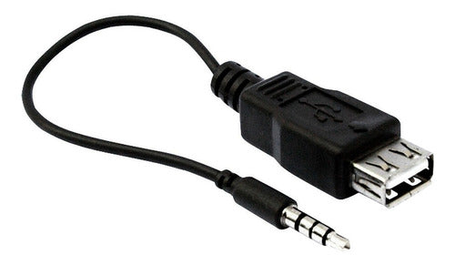 Cabo Adaptador Usb Femea P3 Macho Entrada Auxiliar 1,5m