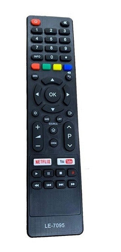 Controle Remoto Philco  Com Netflix/youtube   Le-7095