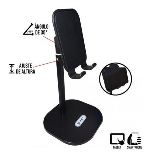 Suporte De Mesa Para Smartphones Ou Tablets Knup Kp-sp203