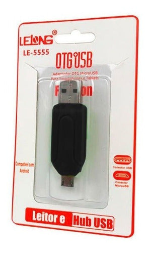 Adaptador V8 para Leitor de Cartão e Usb Macho Le-5555