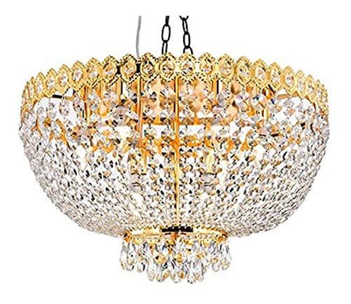 Lustre Plafon Pl10612-9.000  Urano Dourado 9 Lâmpadas E14