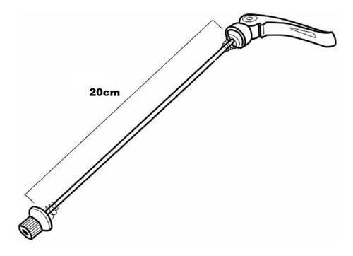 Blocagem De Roda Traseira Em Alumínio M5x240mm Preto