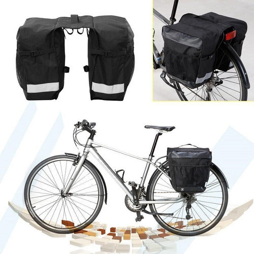 Bolsa Alforge Duplo Grande Bike Bagageiro Traseiro Skin 28l