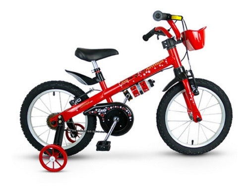 Bicicleta Infantil Nathor Aro 16 Bella Vermelha Feminina