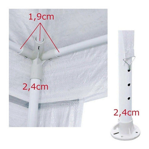 Kit De Conexoes Para Gazebo Tenda 9 Peças Ntk - Branco