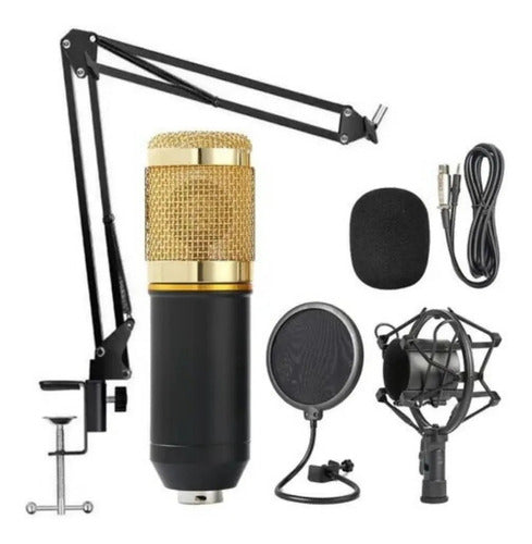 Microfone Condensador Profissional Para Podcast Kp-m0010