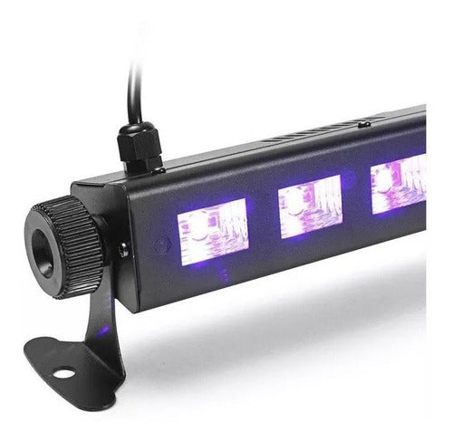 Refletor Ribalta Luz Negra Ultraviolet Barra 12 Led Lk-uv12