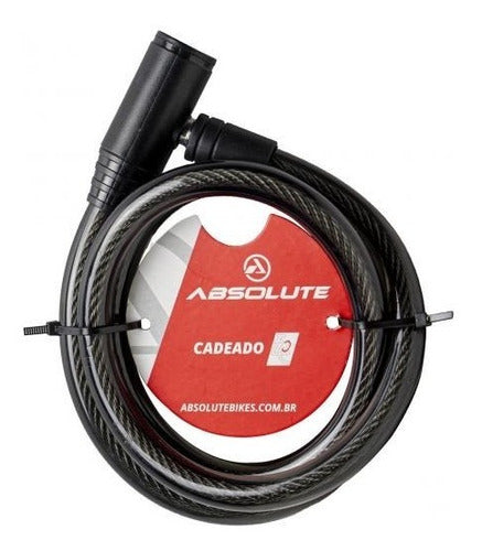 Cadeado Bike Moto Absolute 1,0mx12mm Com Chave Alumínio