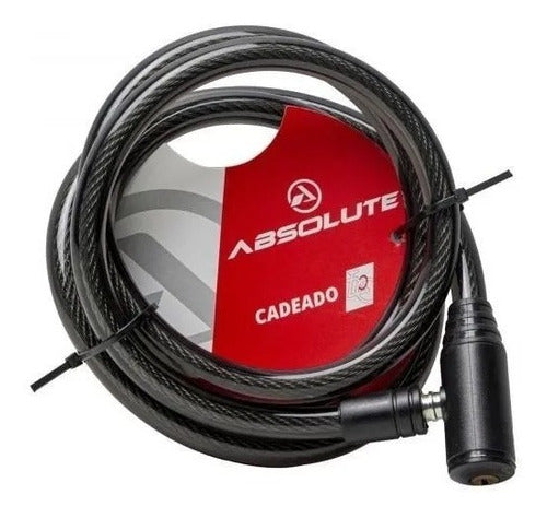 Cadeado Bike Moto Absolute 1mx6mm Espiral Com Chave