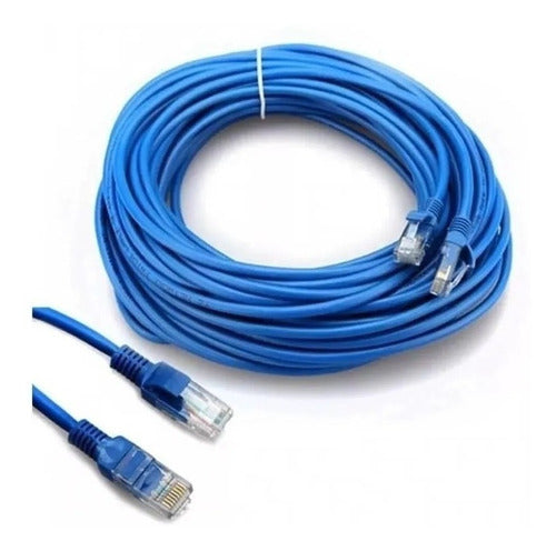 Cabo De Rede 20 Metros Rj45 Internet Lan Azul