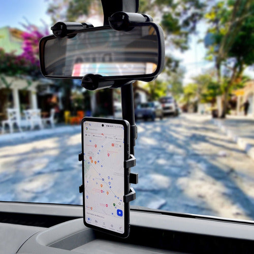 Suporte De Celular Retrovisor Ajustável Tomate Mtg-216