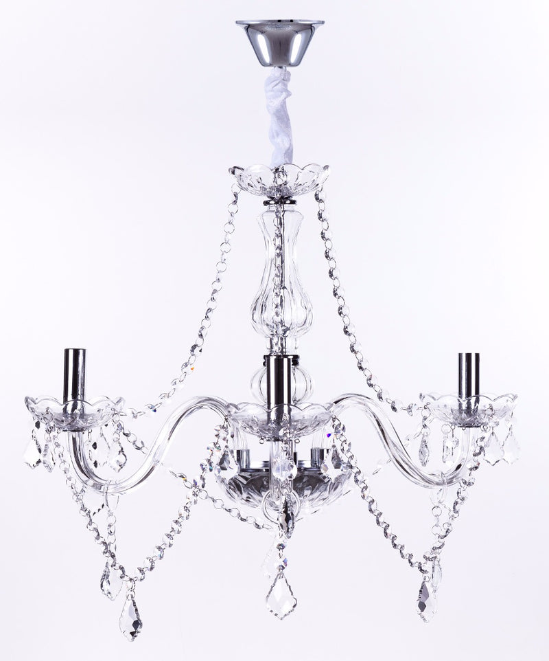 Lustre Maria Thereza 3 Lâmpadas Transparente