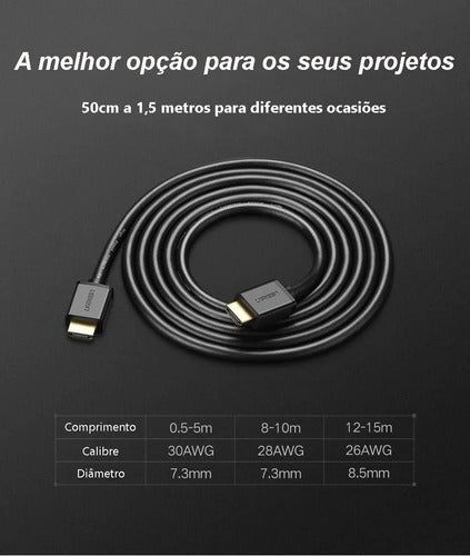 Cabo Hdmi 4k Alta Velocidade Ultra Hd 3d C/ Filtro 5 Metros