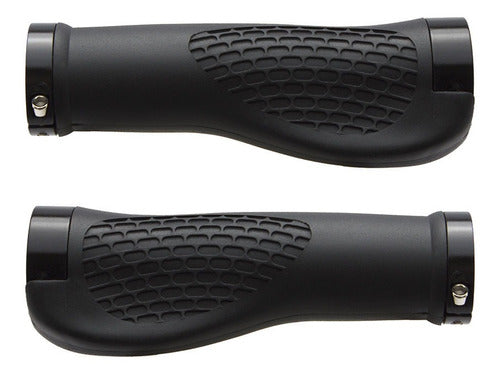 Manopla 130mm Comfort Borracha Tpr Preta Com Trava Preta