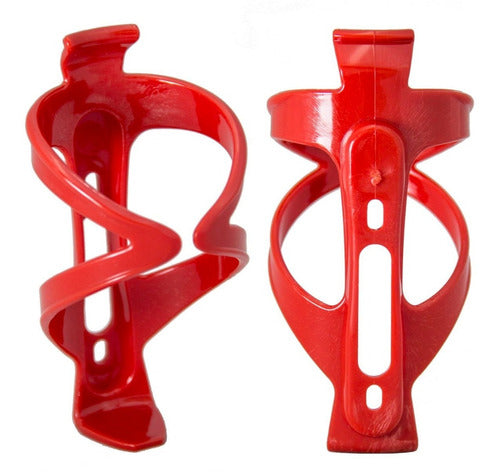 Suporte Para Garrafa Caramanhola Bicicleta Plastico Vermelho