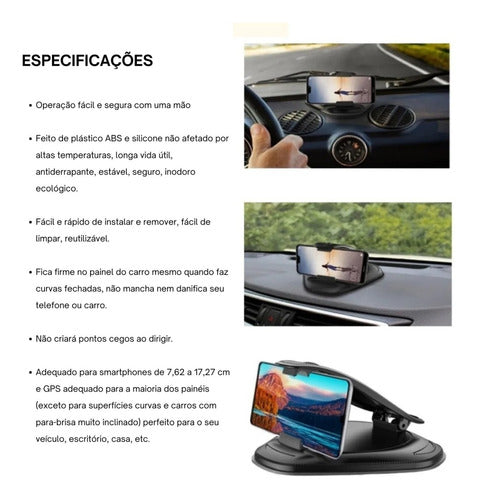 Suporte Celular E Gps Para Painel De Carro E Caminhão - Leve