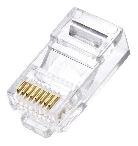 Conector Rj-45 Plug Cabo Rede 100 Un Exbom Cont-rj45p100