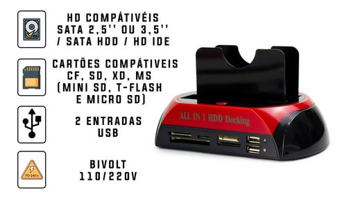 Dock Station Gaveta Hd Sata Usb 2.0-3.0 Bm-753 B-max