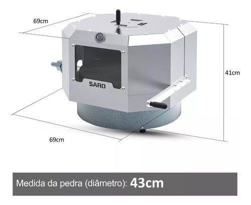 Forno De Pizza A Gás Redondo Compacto Paulistanop35 Fc40