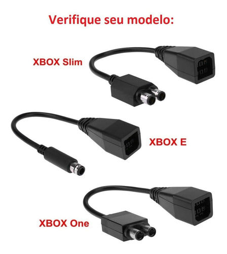 Cabo Adptador P/ Fonte De Energia Do Xbox 360 Fat Para Slim