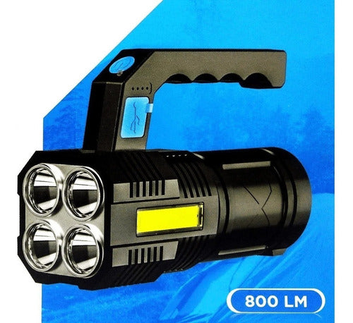 Lanterna Iluminação Luz Led Recarregável 800lm Lt-8934