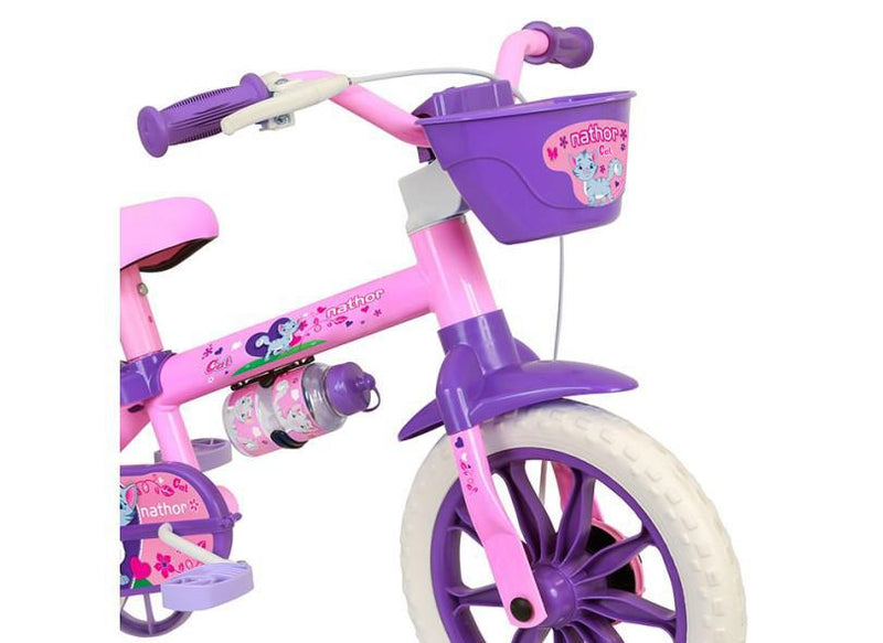 Bicicleta Infantil Nathor Aro 12 Menina Cat De 3 A 5 Anos