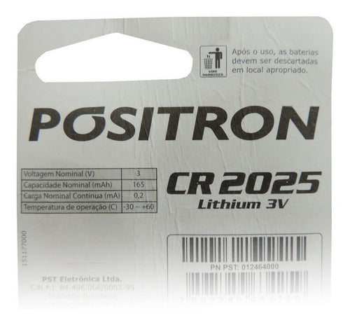 Bateria Cr2025 P/Radio Blister C/5 - Positron