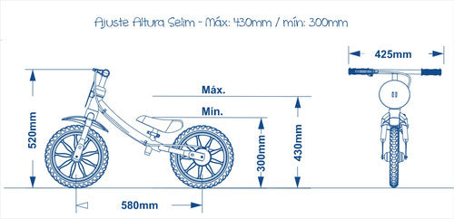 Bicicleta Balance Bike Love Nathor Aro 12