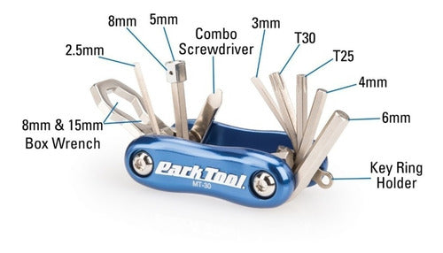 Canivete Com Ferramentas Bike Park Tool  Mt-30 12 Funções