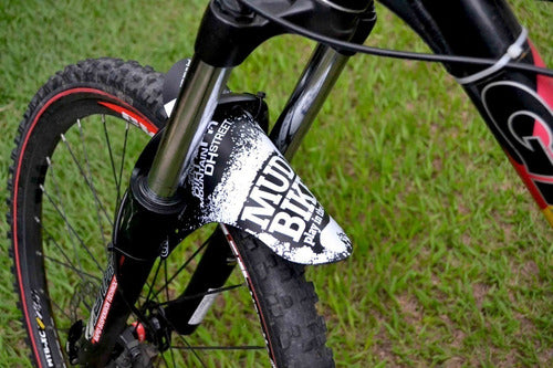 Paralama Dianteiro Para Bicicleta Mud Bike Mtb Preto/branco